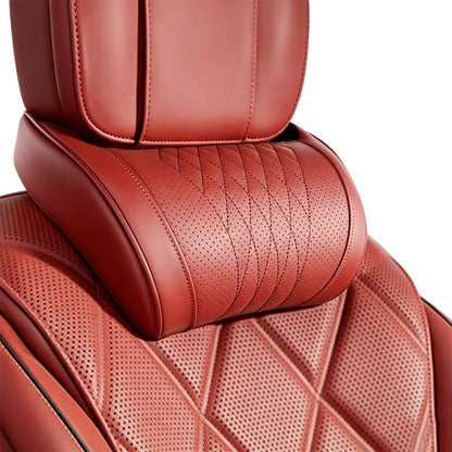 Universal Memory Foam Car Headrest Neck Pillow, Orange | Ergonomic Support Auto Neck Cushion for Long Road Trips