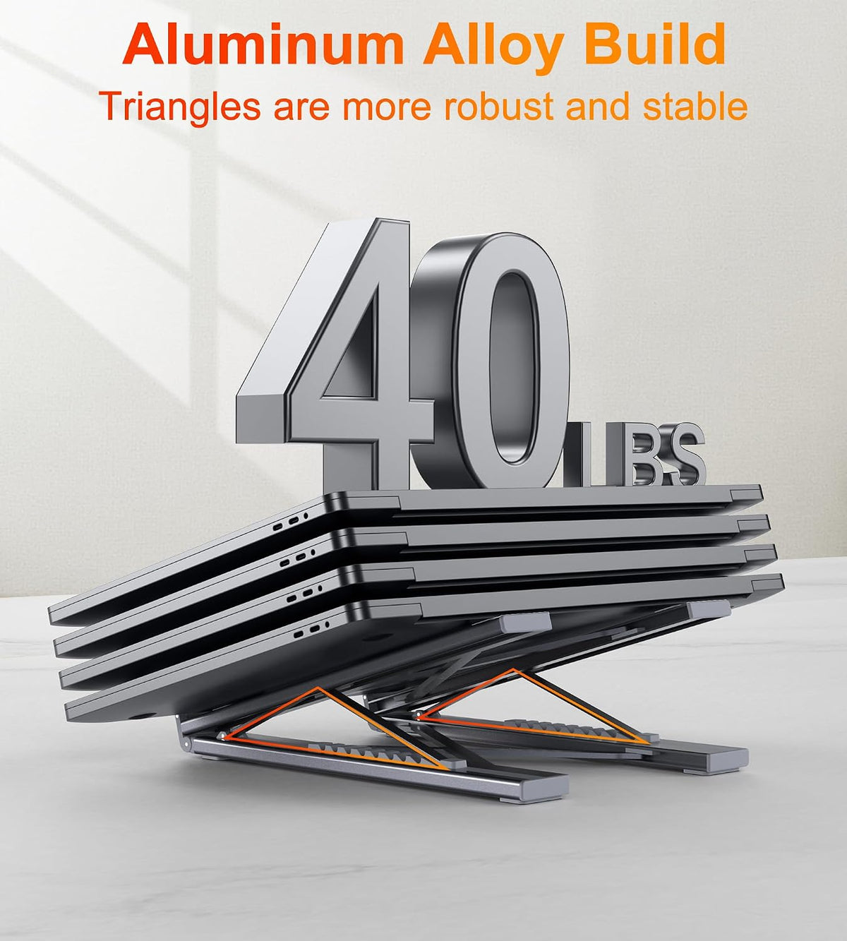8-in-1 USB-C Laptop Stand Foldable Docking Station Universal Type-C Tablet Stand with Hubs Adapter Plug Play for Laptops